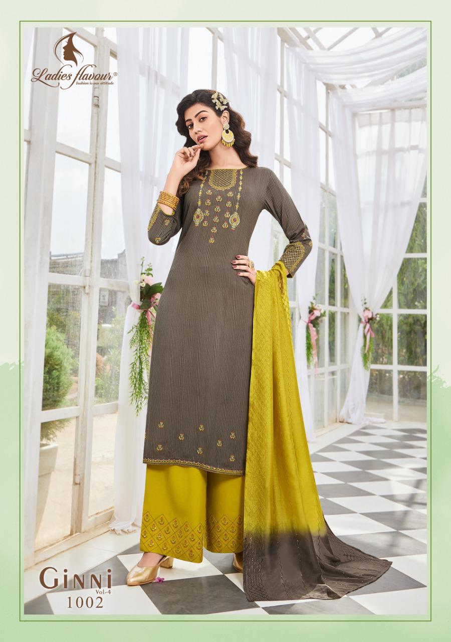 Ladies Flavour Ginni 4 Ethnic Wear Viscose Ready Made Designer Collection